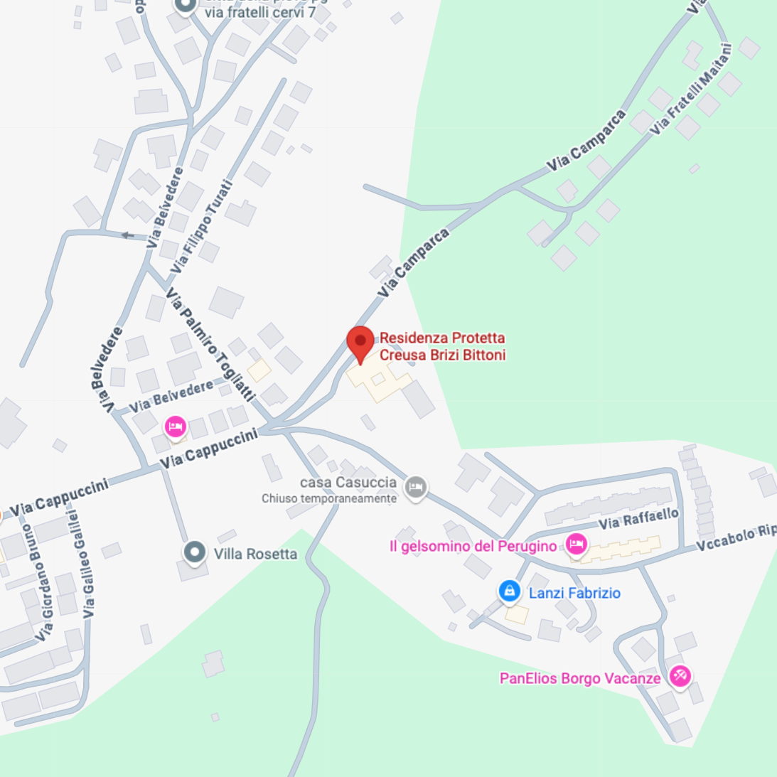 Residenza protetta mappa contatti